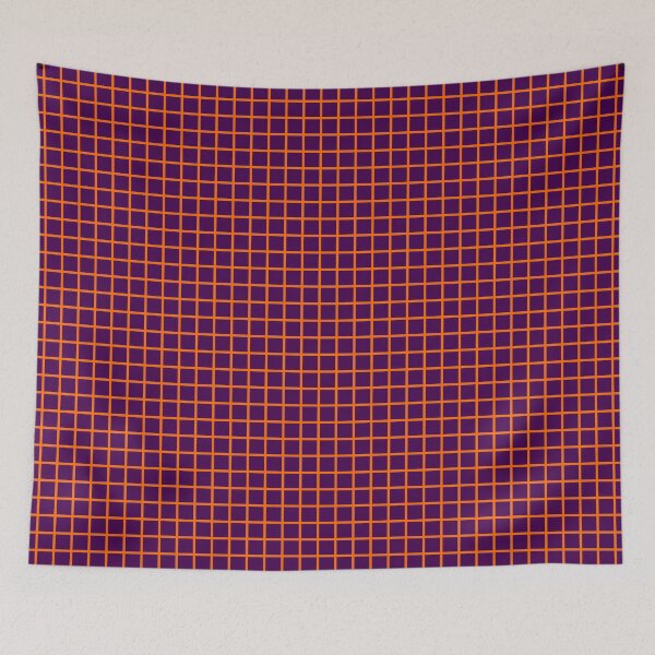 Item preview, Orange On Purple Grid designed and sold by Moonshine Paradise.