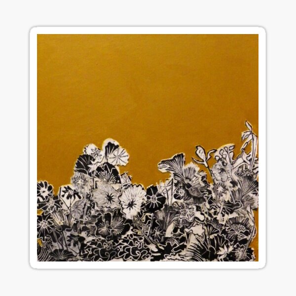 Golden Ochre Print Sticker