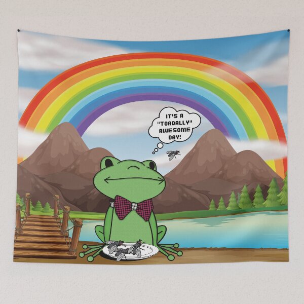 Item preview, Frog having a totally awesome day! Hats Masks Laptop Skins designed and sold by FlippinTurtles.