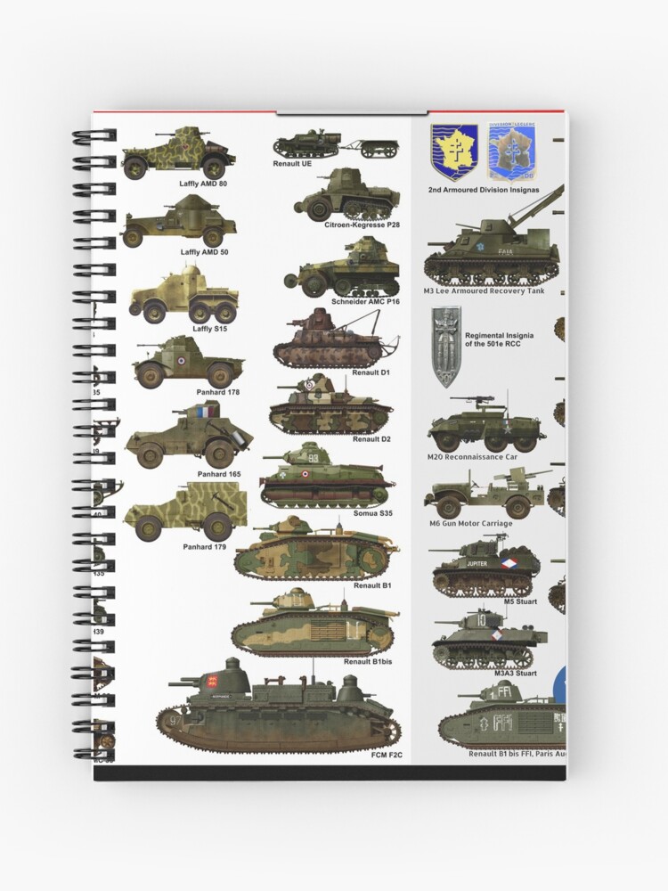 Ww2 Franzosische Panzer Amp Afvs Spiralblock Von Thecollectioner Redbubble