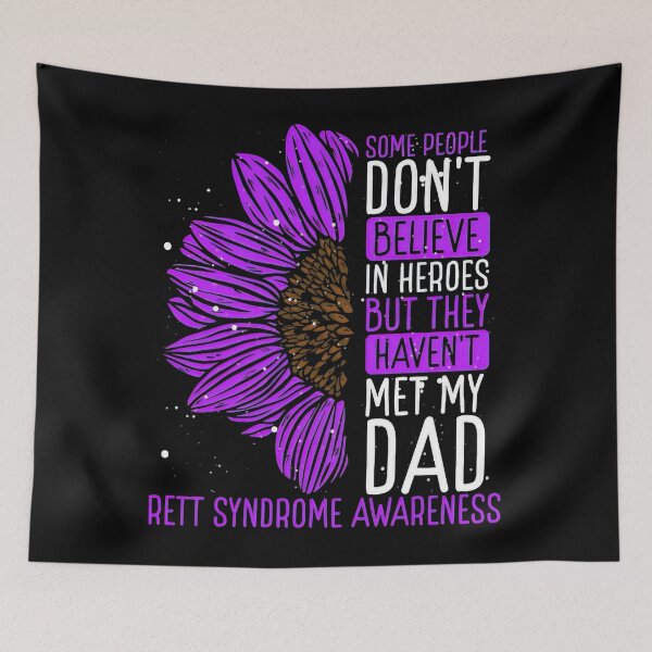 Item preview, Rett Syndrome Rett Syndrome Awareness Ribbon Dad Warrior designed and sold by TerrellOneal.