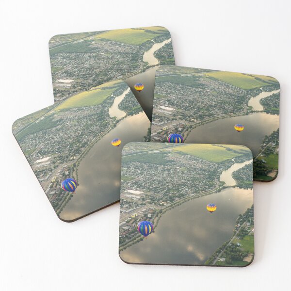 Item preview, Hot Air Balloons Flyover the Richelieu River in Quebec Canada designed and sold by Georgia Mizuleva.