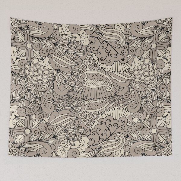Item preview, Grullo & Champagne Floral Pattern designed and sold by nabanacrafters.