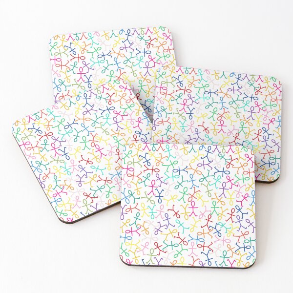 Item preview, stick figure people background in color designed and sold by dkaranouh.