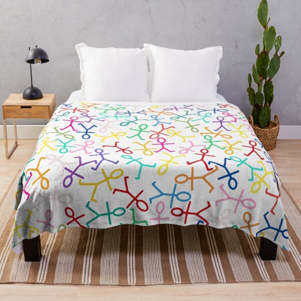 Item preview, stick figure people background in color designed and sold by dkaranouh.