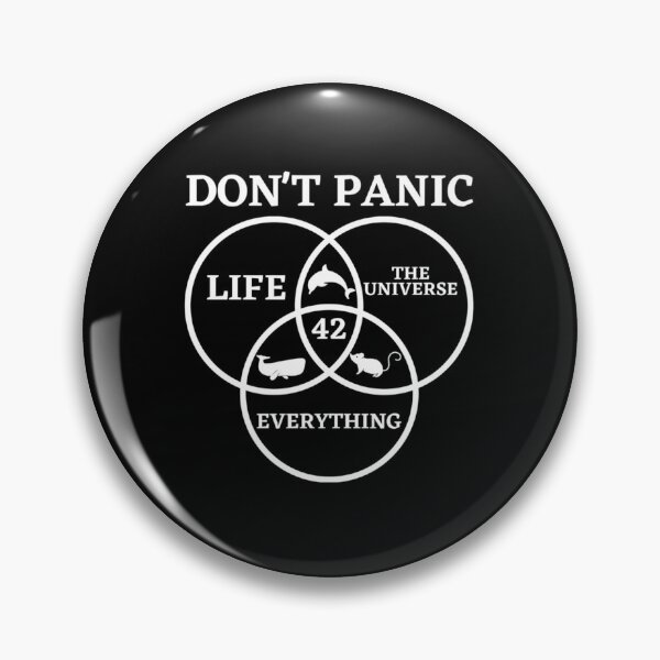 Item preview, 42 Answer to Life Universe and Everything Don't Panic designed and sold by pamelabowman4.