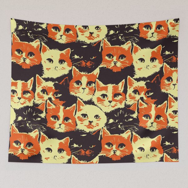 Item preview, Cat Print Pattern designed and sold by ThePurpleMelon.
