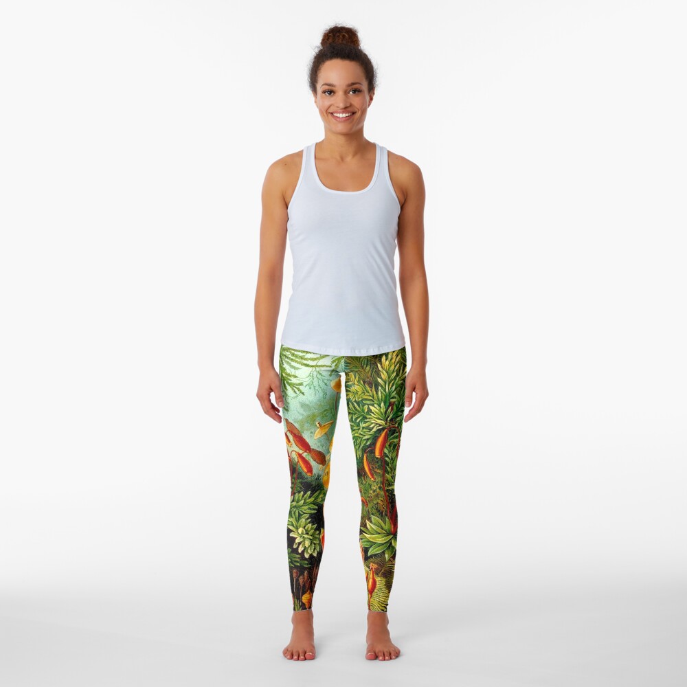 FLOWER GARDEN; Vintage Art Print Leggings