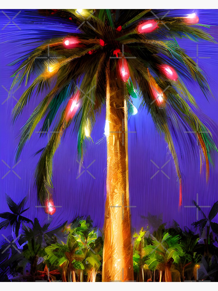 Silver Trippy Palm Tree