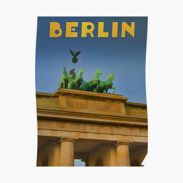 Berlin Travel Poster Brandenburg Gate Poster