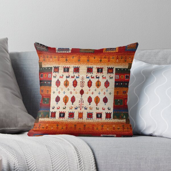 Bohemian Traditional Berber Vintage Autumn Fall Season Moroccan Fabric Style Throw Pillow