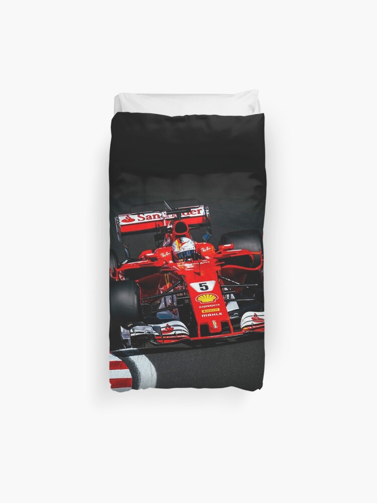 Sebastian Vettel Ferrari Duvet Cover By Storebycaste Redbubble