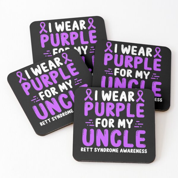 Item preview, Rett Syndrome Rett Syndrome Awareness Uncle Men Purple Ribbon designed and sold by TerrellOneal.