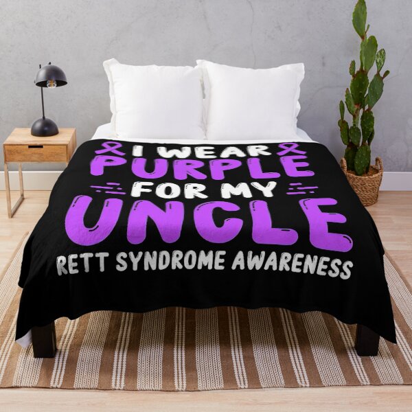 Item preview, Rett Syndrome Rett Syndrome Awareness Uncle Men Purple Ribbon designed and sold by TerrellOneal.