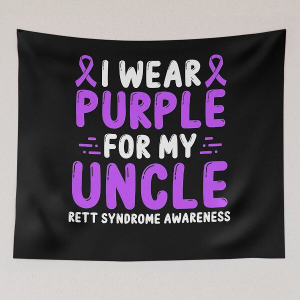 Item preview, Rett Syndrome Rett Syndrome Awareness Uncle Men Purple Ribbon designed and sold by TerrellOneal.