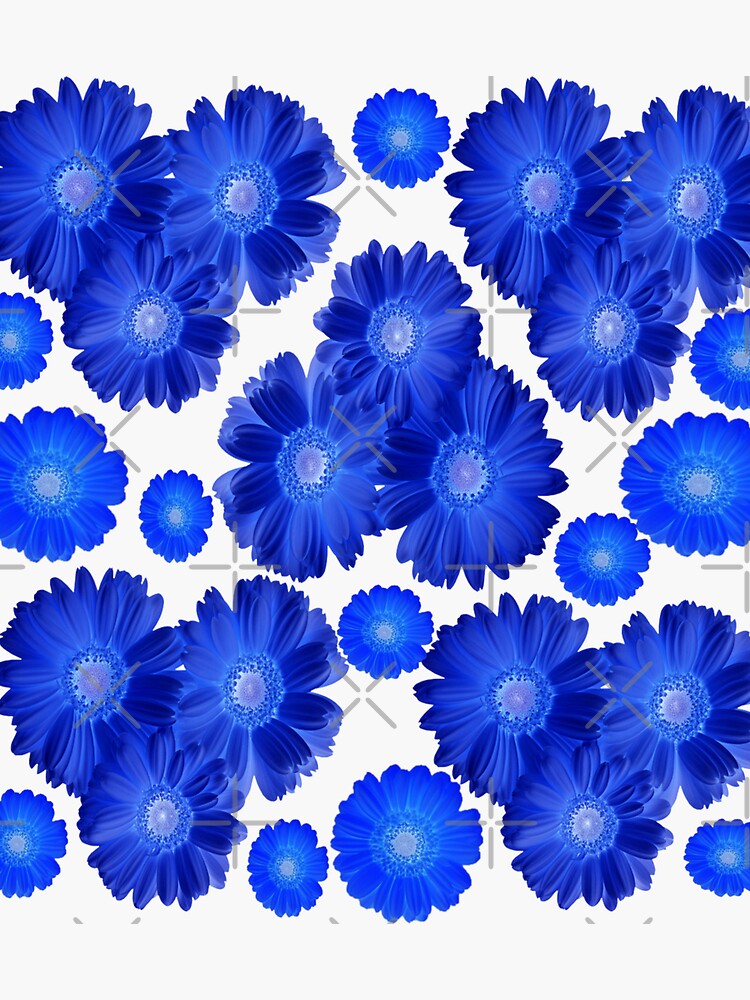 "Blue Sunflower with Black background" Sticker for Sale by atroffire