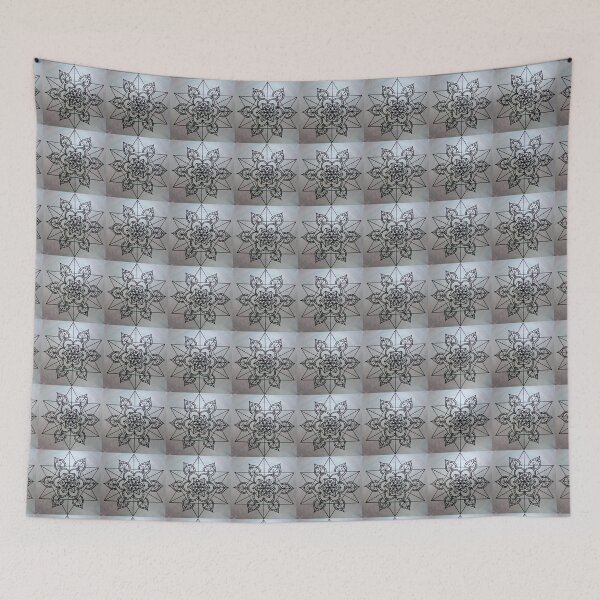 Item preview, BLOOM MANDALA ~ SACRED GEOMETRY FOR THE SOUL~ MAUVE, BLUE designed and sold by Ann Chatfield.