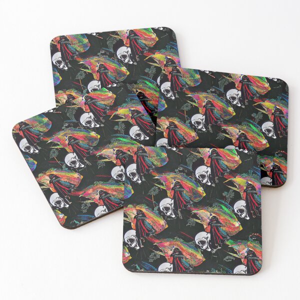 Item preview, rainbow grim reaper and skulls tiled designed and sold by PrintPhrases.