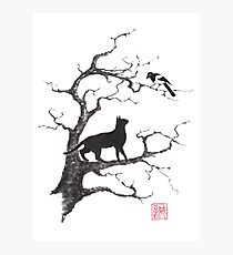 Dangerous conversations sumi-e painting Photographic Print