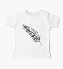 Feather minimal black Baby Tee