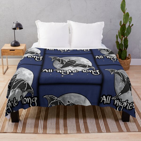 Item preview, midnight blue version | adorable flying bat in night sky with full moon | ink drawing with digital art | nightshift | Halloween cuteness designed and sold by DigitalEurydice.