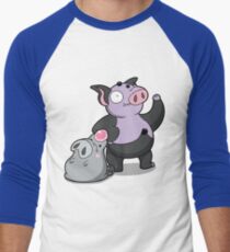 Bouncy Pigs! Men's Baseball ¾ T-Shirt