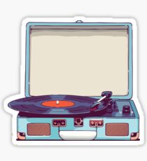 Blue Vinyl Record Player Sticker
