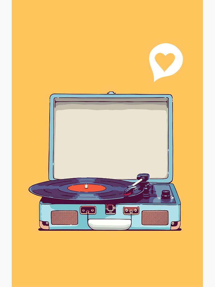 Blue Vinyl Record Player by sundrystudio