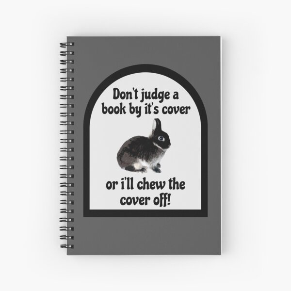 Item preview, Cute Black Netherland Dwarf Rabbit Dont Judge A Book By Its Cover Funny Bunny Joke designed and sold by wigobun.
