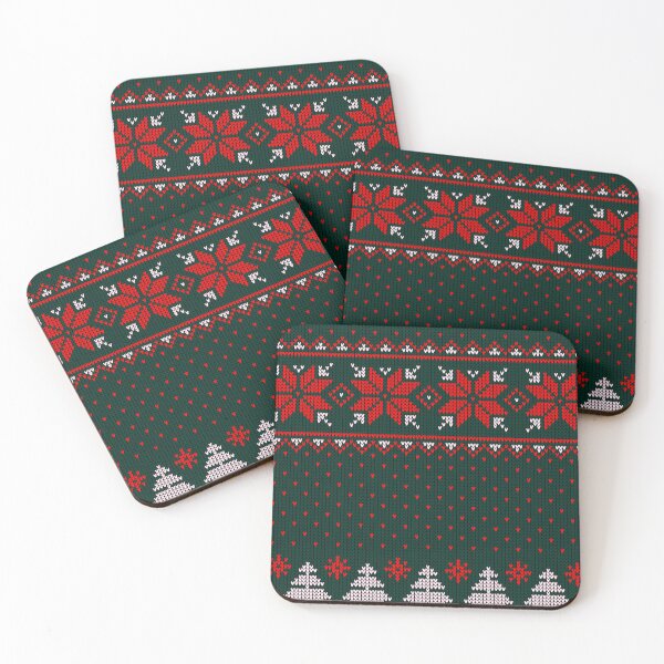 Item preview, Christmas Knitted Texture. Red Green Christmas Holiday Pattern designed and sold by risingrocket.