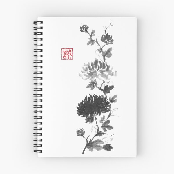 Item preview, Flower scroll of light and shadow sumi-e painting designed and sold by Maryna Sokolyan.