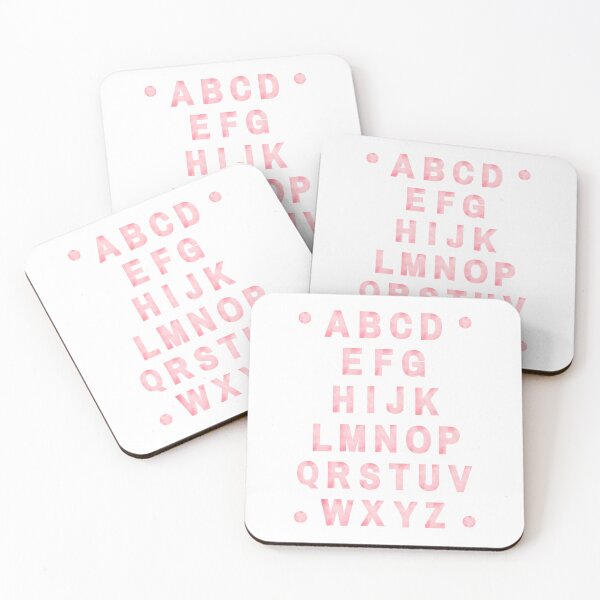 Item preview, Kids Wall Art Alphabet Pink Clouds Theme designed and sold by BelleZeare.