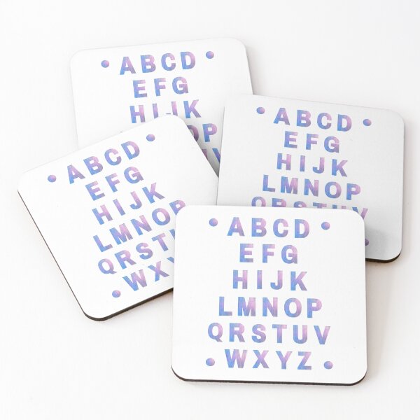 Item preview, Kids Wall Art Alphabet Pink and Purple Mottled Theme designed and sold by BelleZeare.