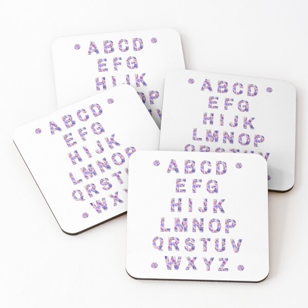 Item preview, Kids Wall Art Alphabet Purple Floral Theme designed and sold by BelleZeare.