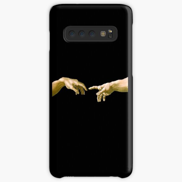 Touch of God, The Creation of Adam, (close up), Michelangelo, 1510, Genesis, Ceiling, Sistine Chapel, Rome, on BLACK. Samsung Galaxy Snap Case