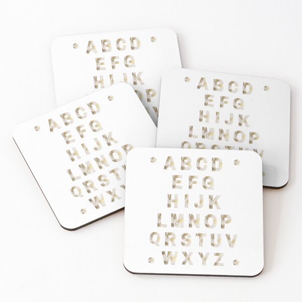 Item preview, Kids Wall Art Alphabet Gold Leaf Theme designed and sold by BelleZeare.