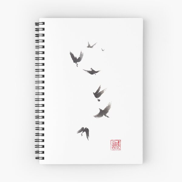 Item preview, Black pennant sumi-e painting designed and sold by Maryna Sokolyan.