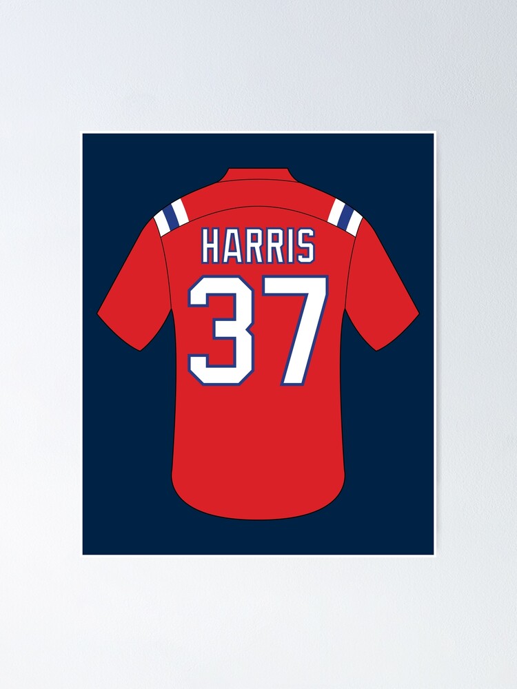 Damien Harris jersey with number 37 Poster for Sale by