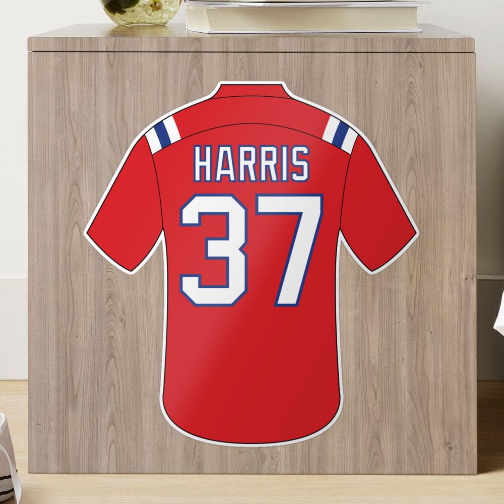 Damien Harris jersey with number 37 Sticker for Sale by