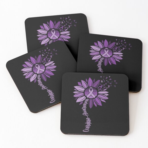 Item preview, Sunflower Overdose Awareness Purple Ribbon designed and sold by HelgaSchwarz.