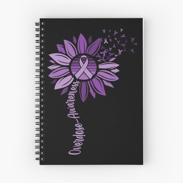 Item preview, Sunflower Overdose Awareness Purple Ribbon designed and sold by HelgaSchwarz.