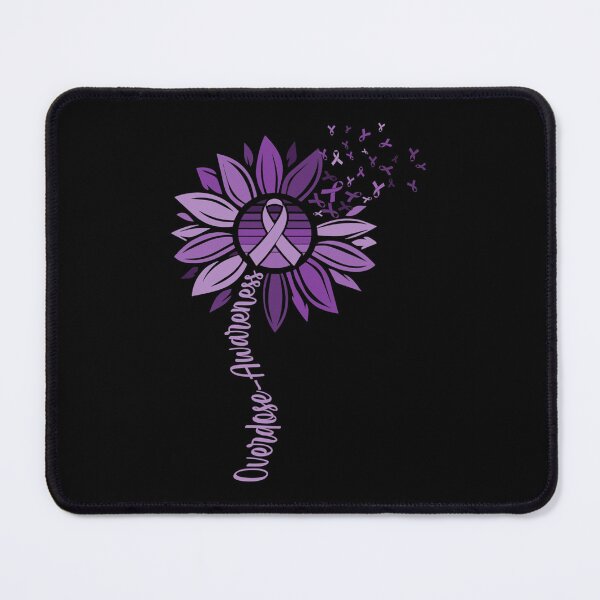 Item preview, Sunflower Overdose Awareness Purple Ribbon designed and sold by HelgaSchwarz.