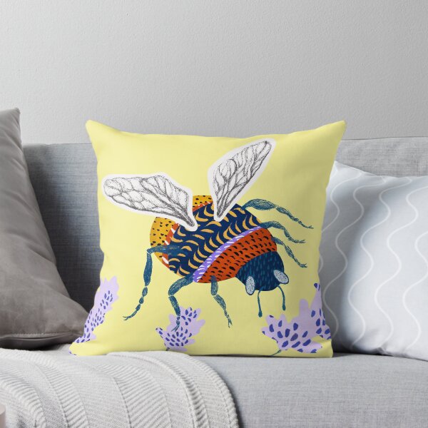 Item preview, Bumble bee & Lavender - Yellow designed and sold by Emma Carpenter.