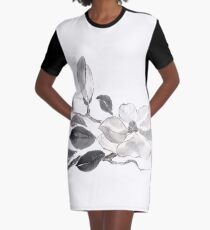 White queen sumi-e painting Graphic T-Shirt Dress