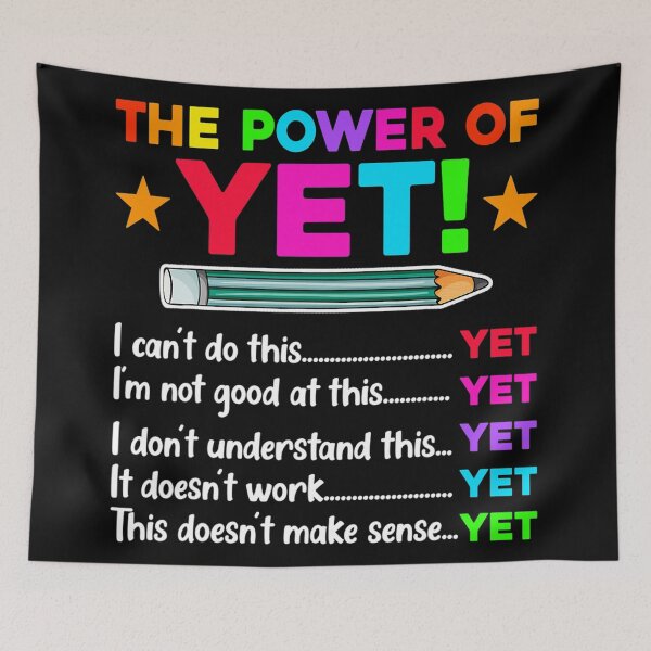 Item preview, The Power Of Yet Inspirational Growth Mindset Teacher designed and sold by HarveyHF.