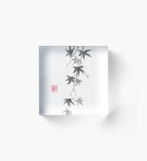 Star rain sumi-e painting Acrylic Block