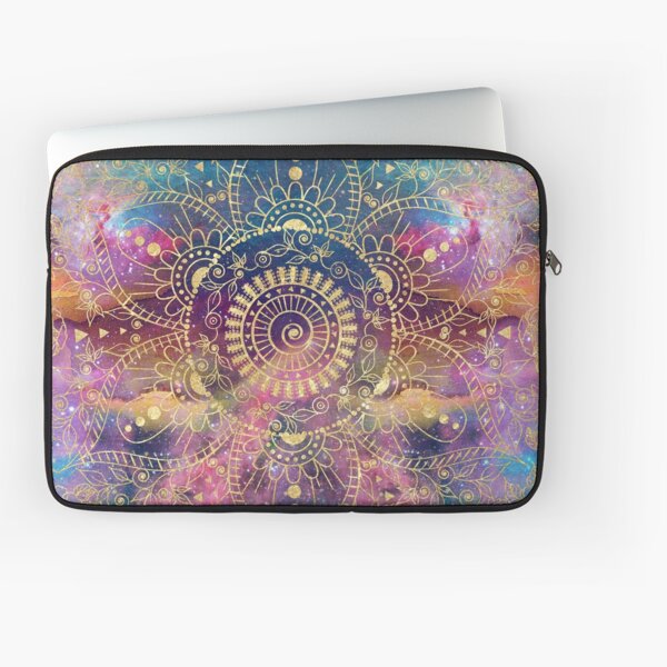 Vista previa del artículo con la obra «Nebulosa Colorida Acuarela Mandala Dorada», diseñado y vendido por InovArtS.