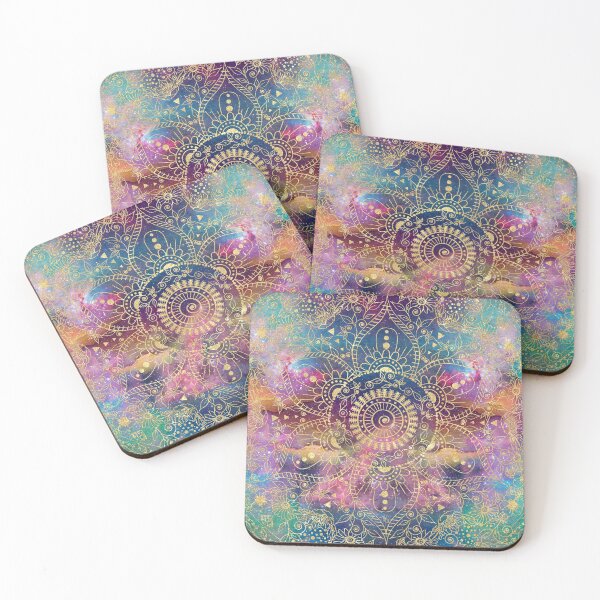 Item preview, Gold Mandala Watercolor Colorful Nebula designed and sold by InovArtS.