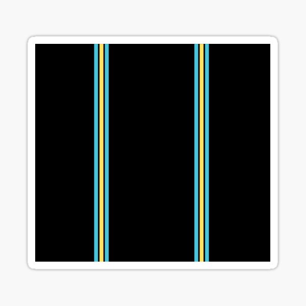 "light blue and yellow stripes" Sticker for Sale by fmakas Redbubble