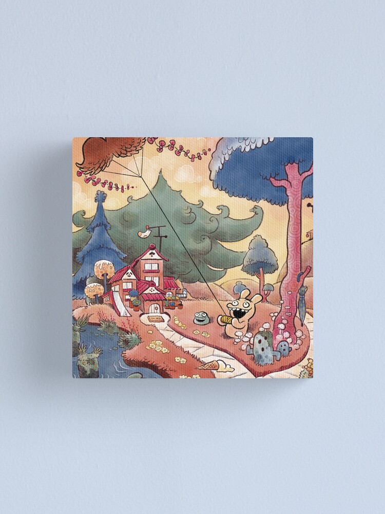 Alternate view of Tobias and Jube: Flying Moustache Canvas Print
